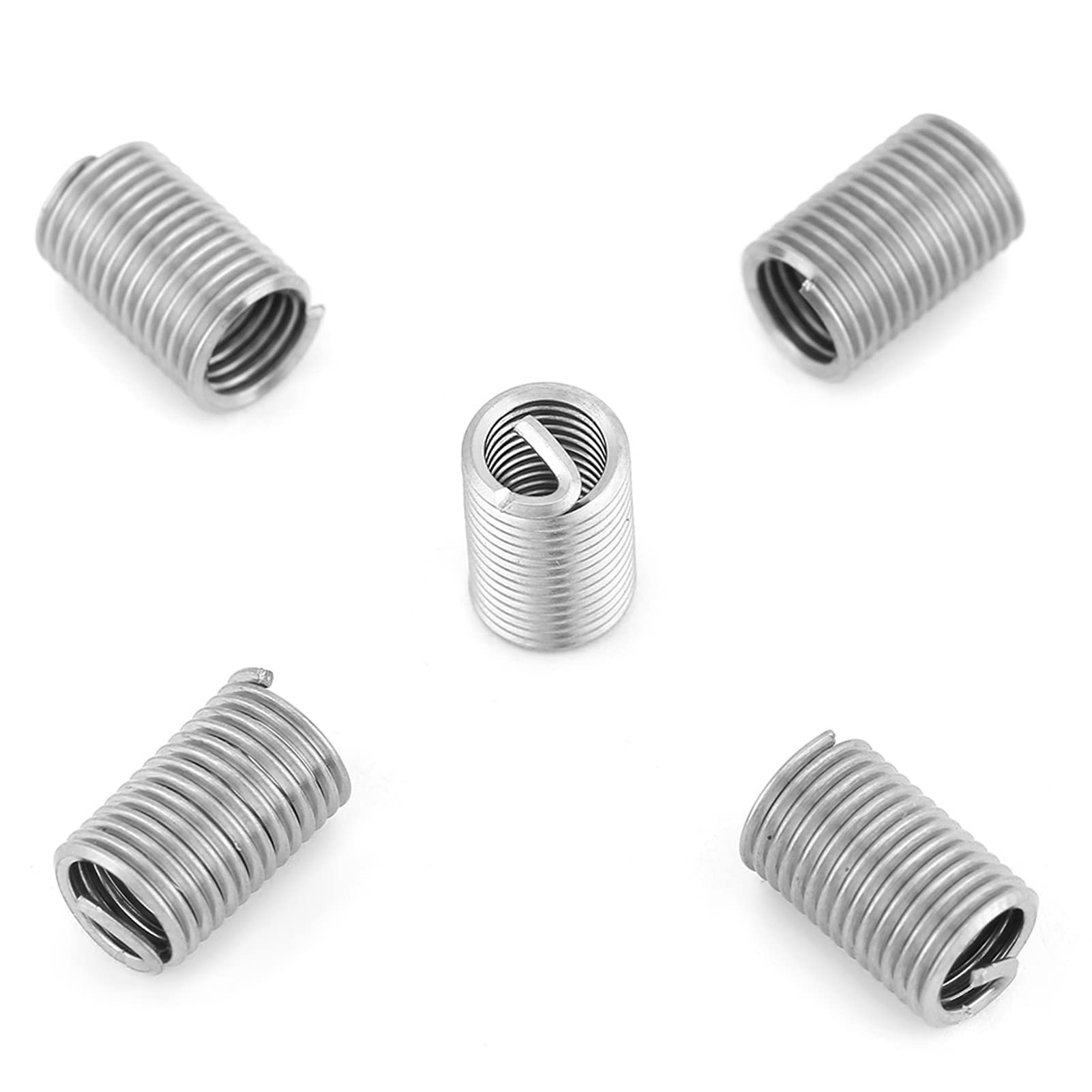 6Mm Helicoil Bits M6 X 1.0 Helicoil Kit Acero Inoxidable 304 50 Piezas Acero Inoxidable Ss304 Alambre en Espiral Rosca de Tornillo Helicoidal Insertos M6 X 1.0 X 3D Longitud