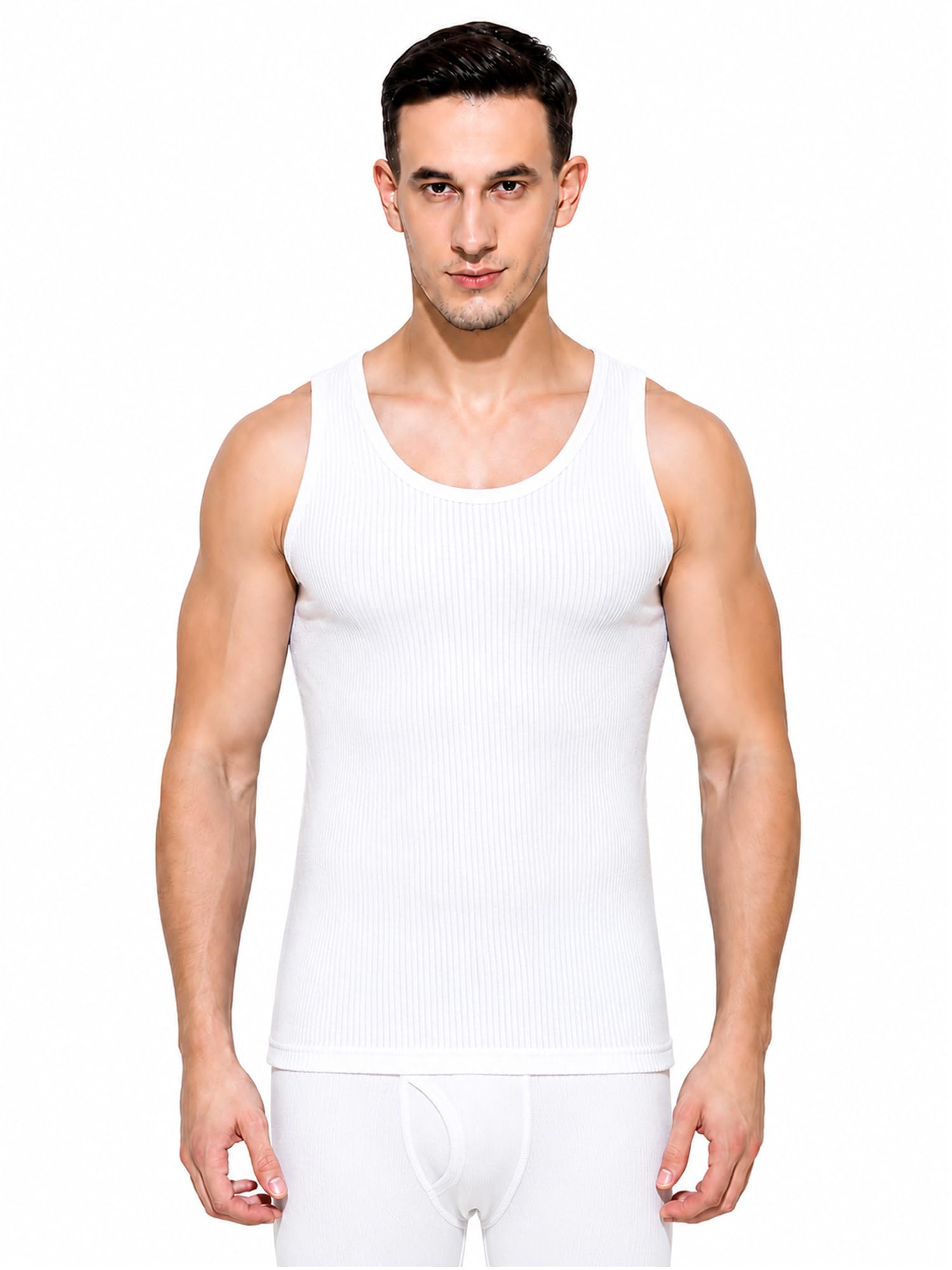 bodycare insider Bodycare Anti-Bacterial Off White Solid Men Thermal Top-picture-11
