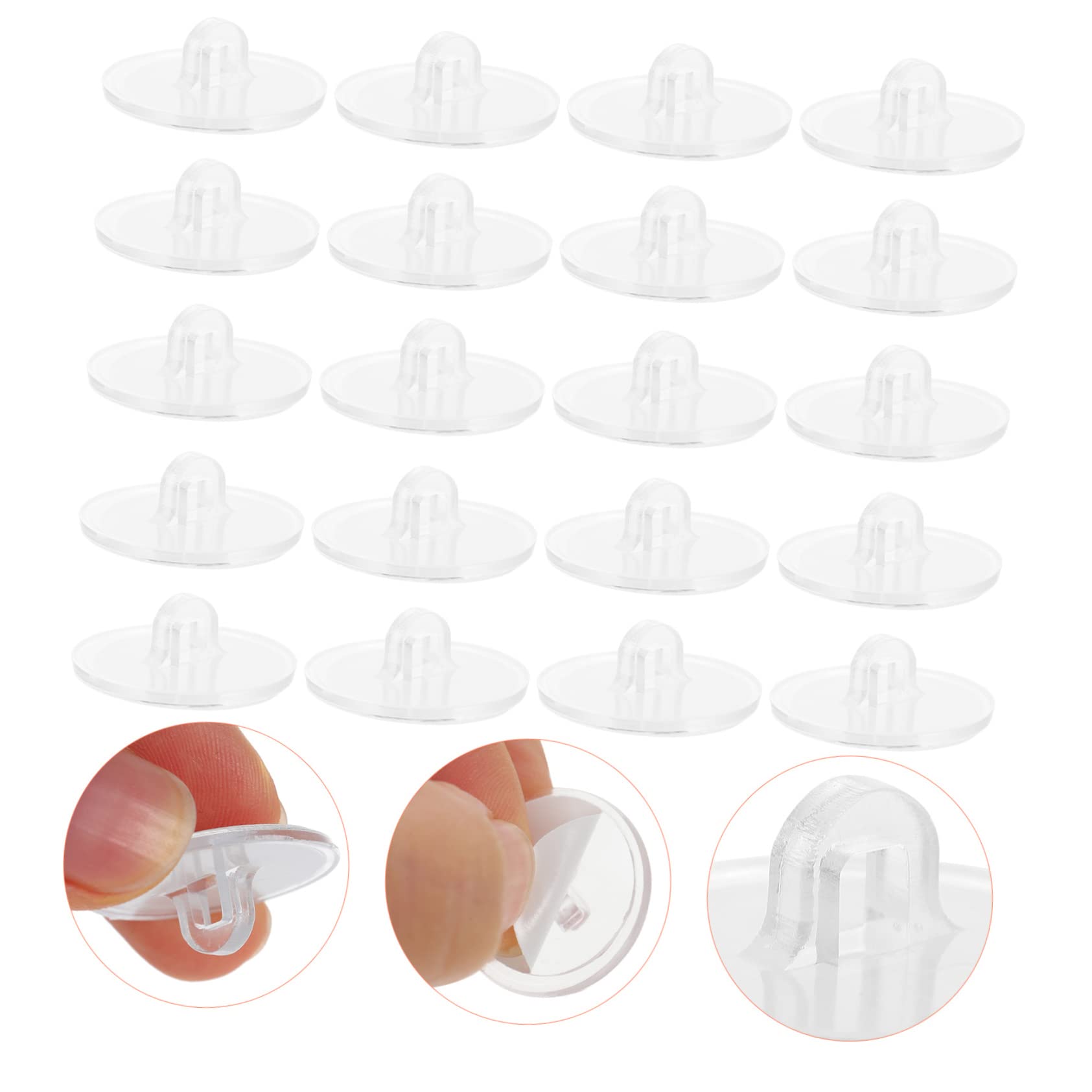 Amosfun 400 Piezas Gancho Adhesivo Para Disco De Techo Cartel De Planta Ganchos De Disco Colgador De Gancho De Puerta De Pared Remaches Para Tela Gancho Para Toalla Transparent Páginas
