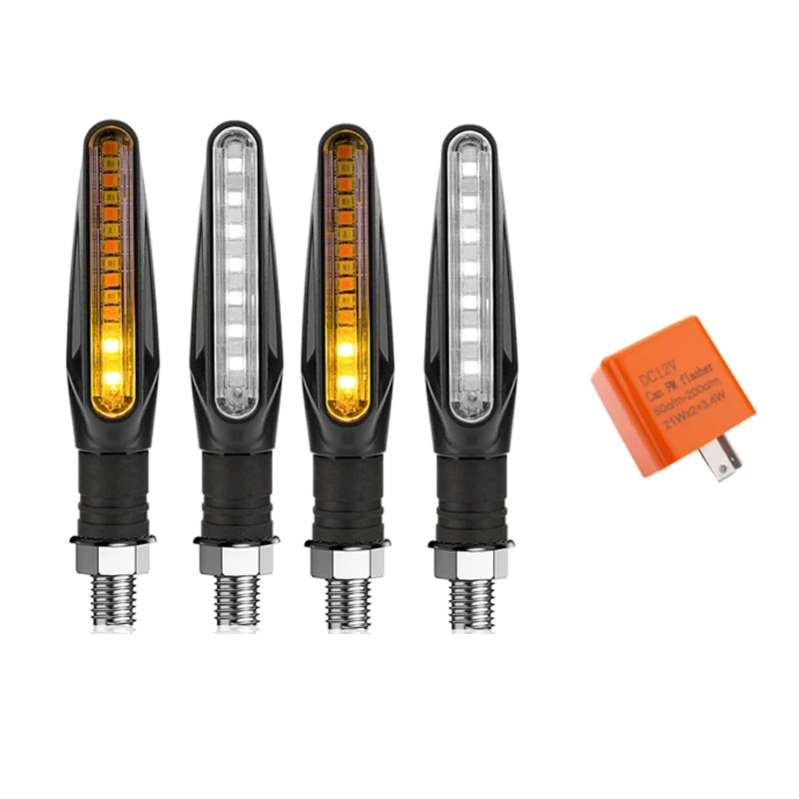Compatibile Con Suzuki Per GSF1250 Per DL1000 Per GSF650 Per SV650 SV400 Per GSF650 SV1000 10mm 12V Indicatori Di Direzione Coda Che Scorre Lampeggiatore Luce(M)
