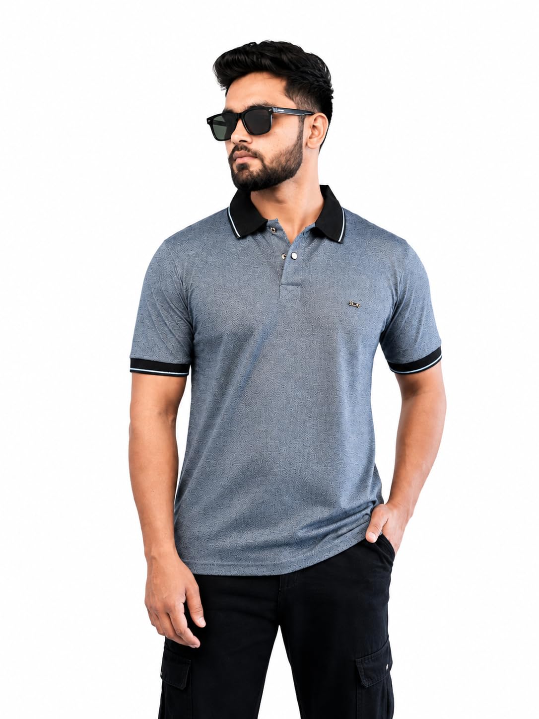 Polo T-Shirt for Men | Cotton MultiMatty Polo Neck T-Shirt | Half Sleeve Collared Regular Fit Casual T-Shirt | Breathable Soft Smart Casual Tee-image-29