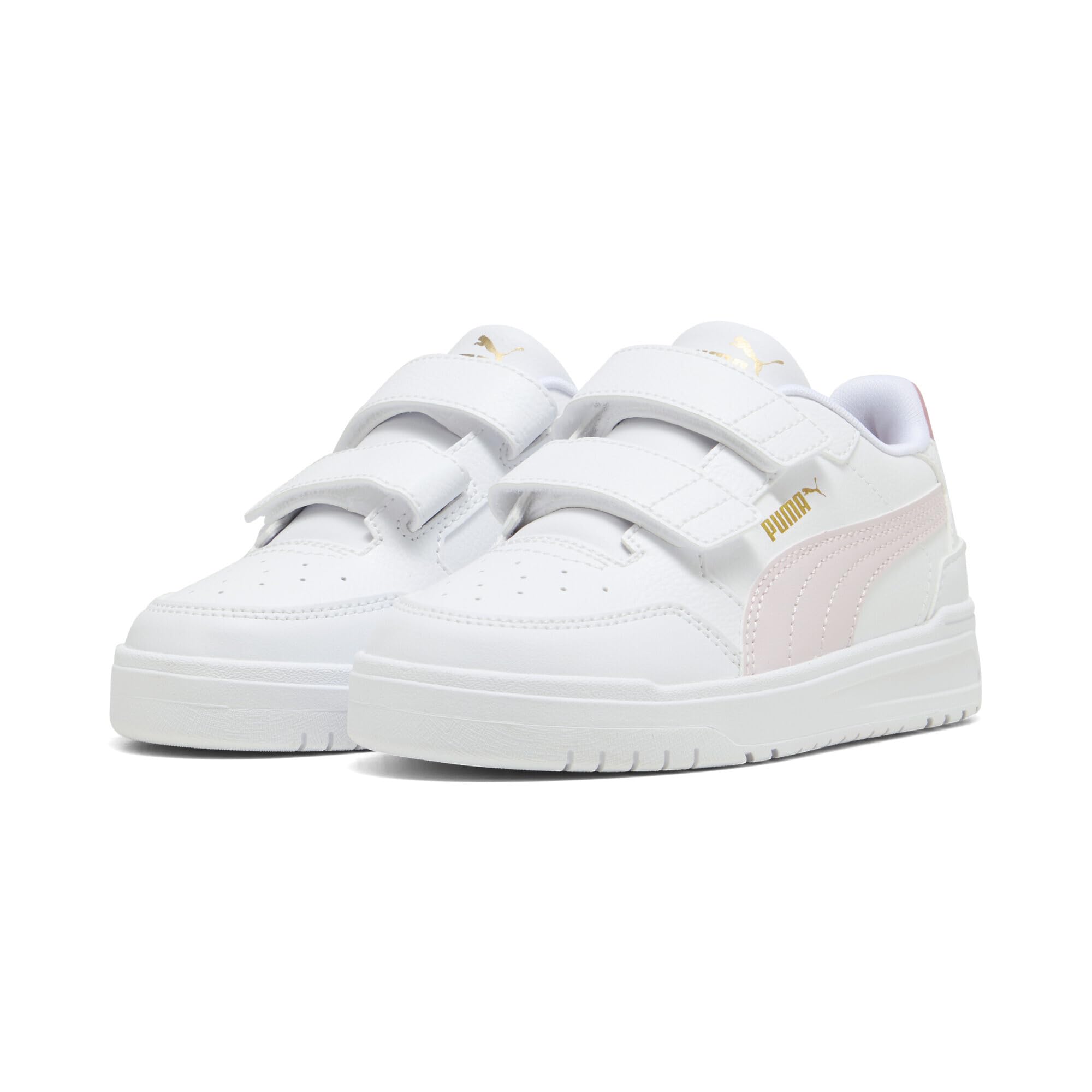 Puma Shuffle Downtown LO V PS Sneaker, biało-pudrowy róż, 2,5 UK dziecko