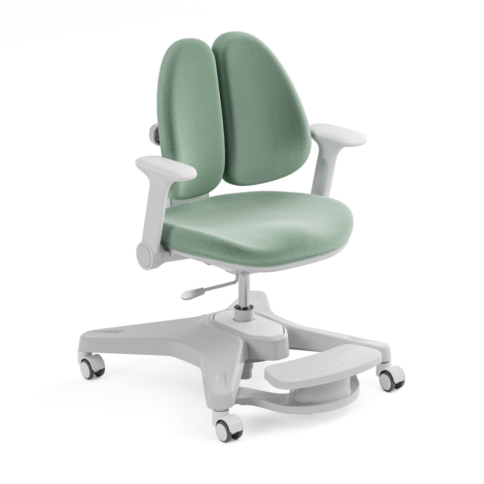 HOKO Ergo Study Kid Schreibtisch Stuhl Grün. Höhenverstellbarer, mitwachsender Kinder Stuhl. Sitz und Rücken separat verstellbar. Ergonomisches Sitzen für Kinder (Milo)
