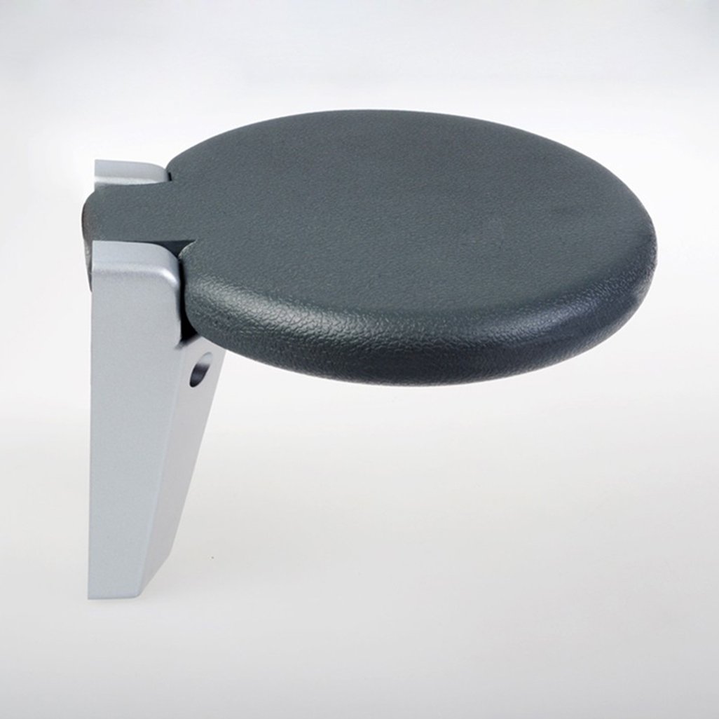 Taburetes de baño/Ducha Plegables Redondo montado en la Pared Zapatos de Cambio Plegables para Personas Mayores/discapacitadas Silla Antideslizante en Banco de Plata Bañera Máx. 150 kg