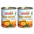 Gondhalekar's Pure Alphonso Mango Pulp (Pack of 2-850 gms Each) | Natural & Authentic Ratnagiri Alphonso Mangoes | Rich