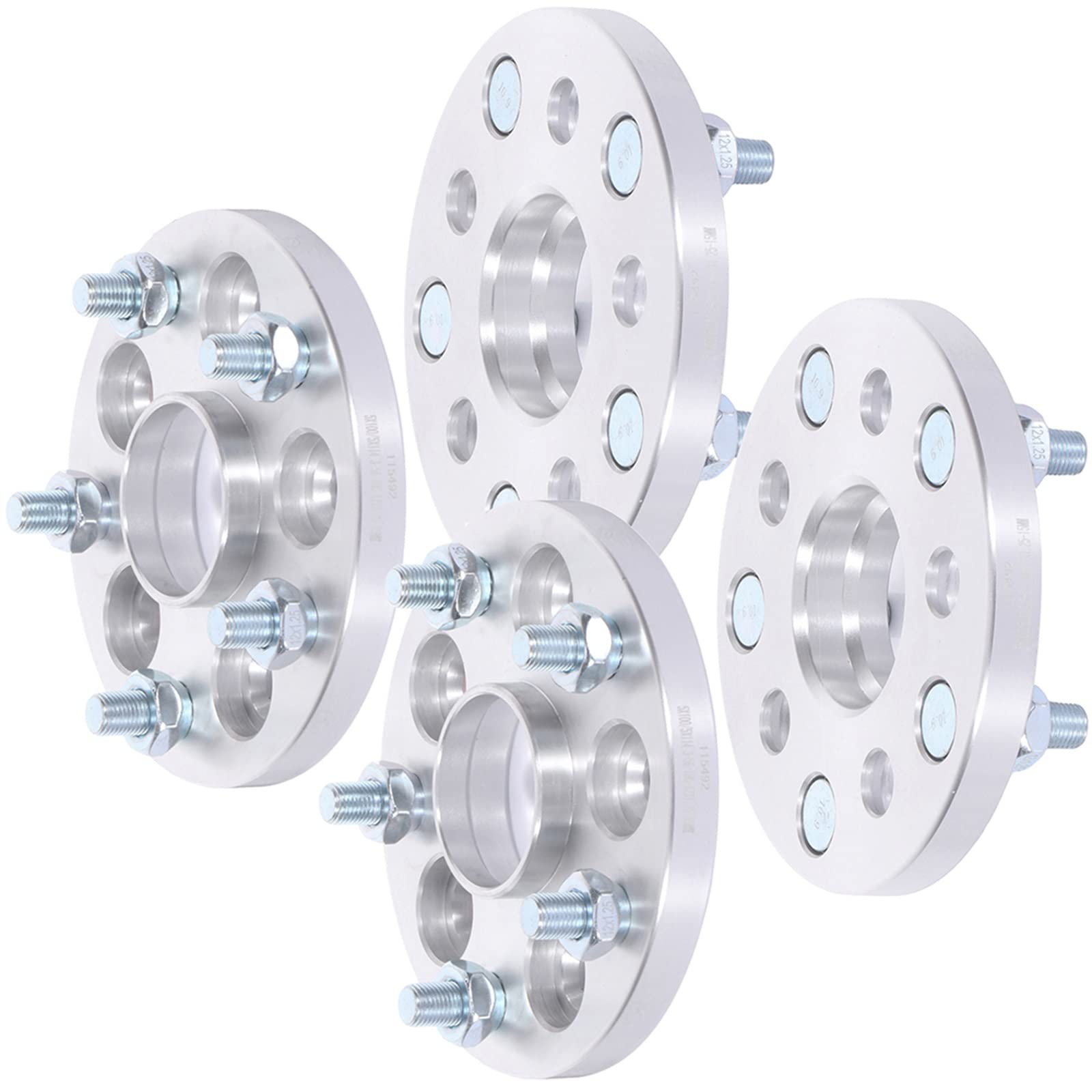 SCITOO 4Pcs 5x100 to 5x4.5 Wheel Spacers 15mm for Subaru Silver