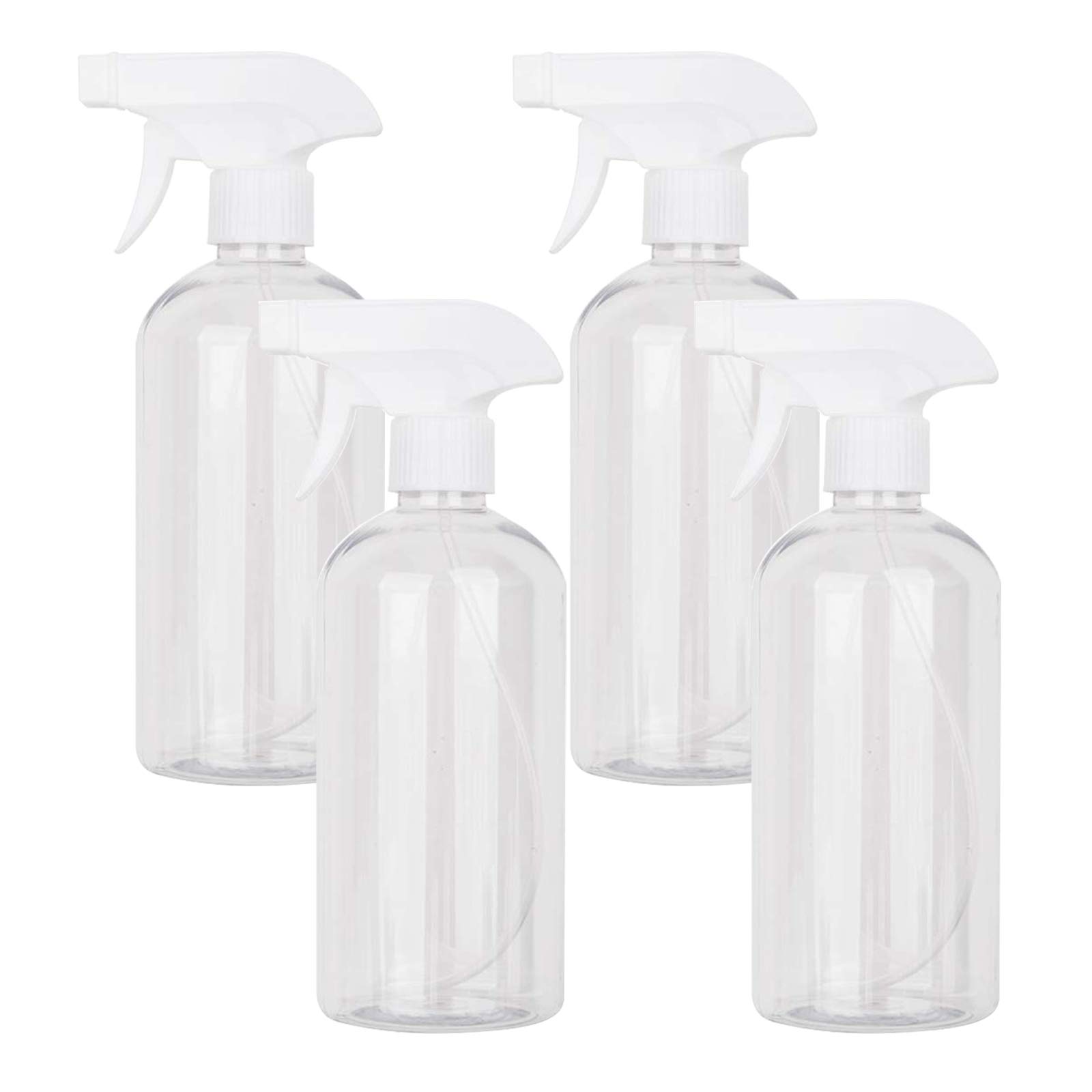 UUJOLY 17 oz Plastic Spray Bottle Trigger Empty Spray Bottles Clear Refillable Container for Water, Essential Oils, Hair, Cleaning Products,