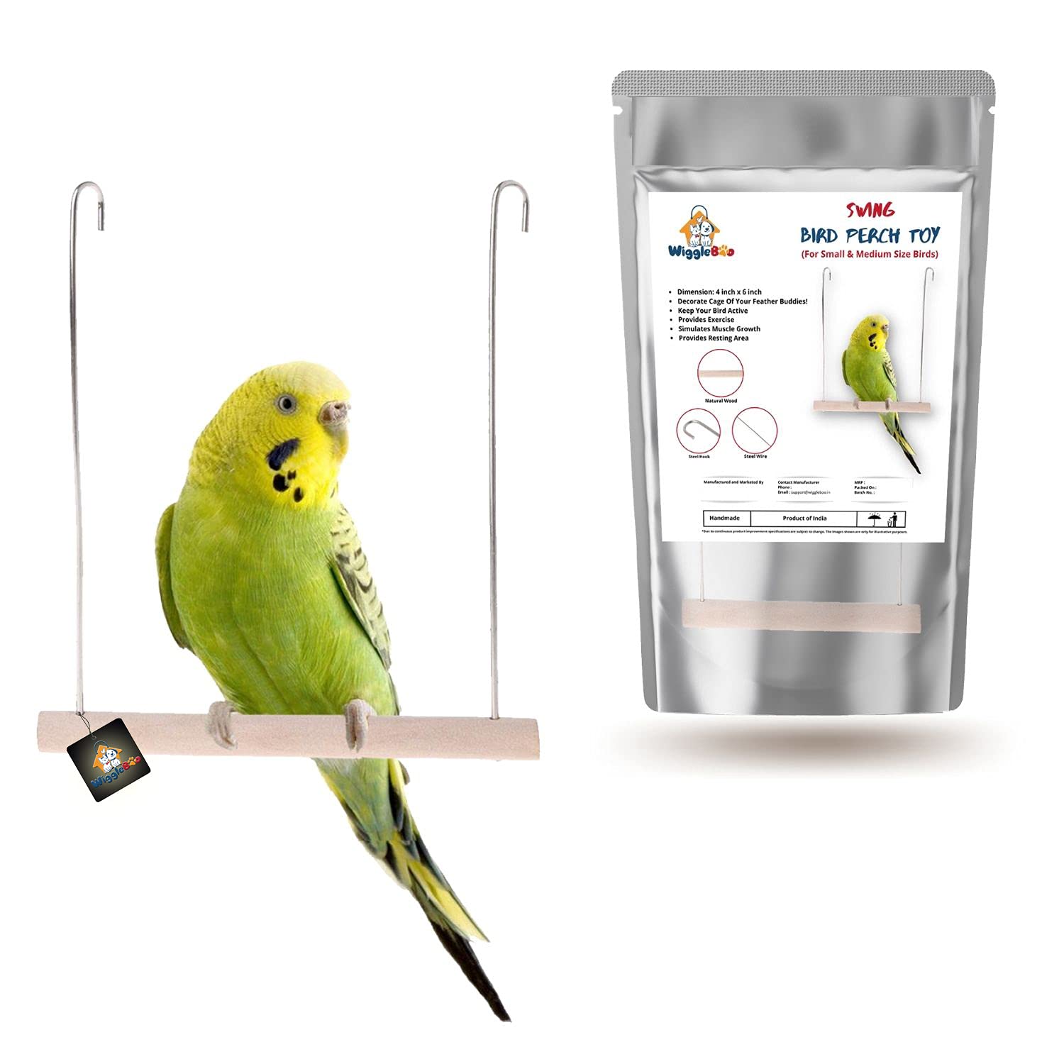 See full amazon price history chart for WiggleBoo Bird Swing Wire Toy | Hanging Cage Toy | for Exercise, Swinging, Rocking & Chewing | Small WiggleBoo Bird Swing Wire Toy | Hanging Cage Toy | for Exercise, Swinging, Rocking & Chewing | Small (B097Y7XQT2) Amazon Price History, Amazon Price Tracker