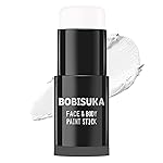 BOBISUKA Face Body White Paint Stick, Clown Makeup Eye Black Sticks for Sports, White Foundation Face Painting Kit for Halloween Skeleton Vampire Mime Skull Joker Special Effects Cosplay SFX Costume