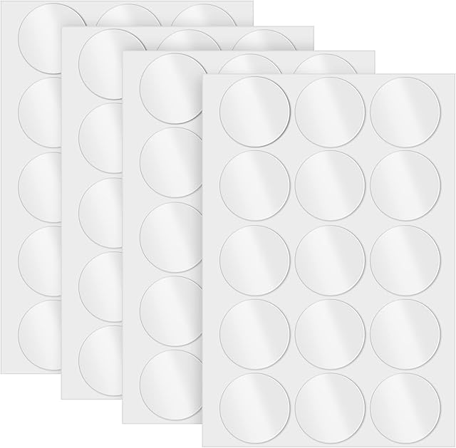 Prasacco Double Sided Glue Dots, Transparent Double-Sided Tape Stickers Strong Adhesive Waterproof Dots Sticker Round Clear Stickers for Craft DIY Art Office Supply