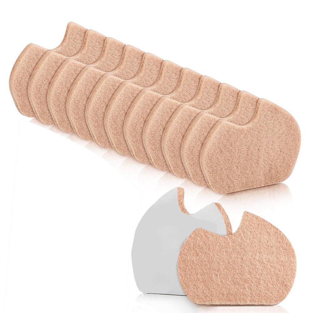 MOLERRI 24 Pieces Foot Pads for Dancer Sesamoiditis Pads Self Adhesive Foot Cushion for Men Women Dancing Pain Relief Skin Color