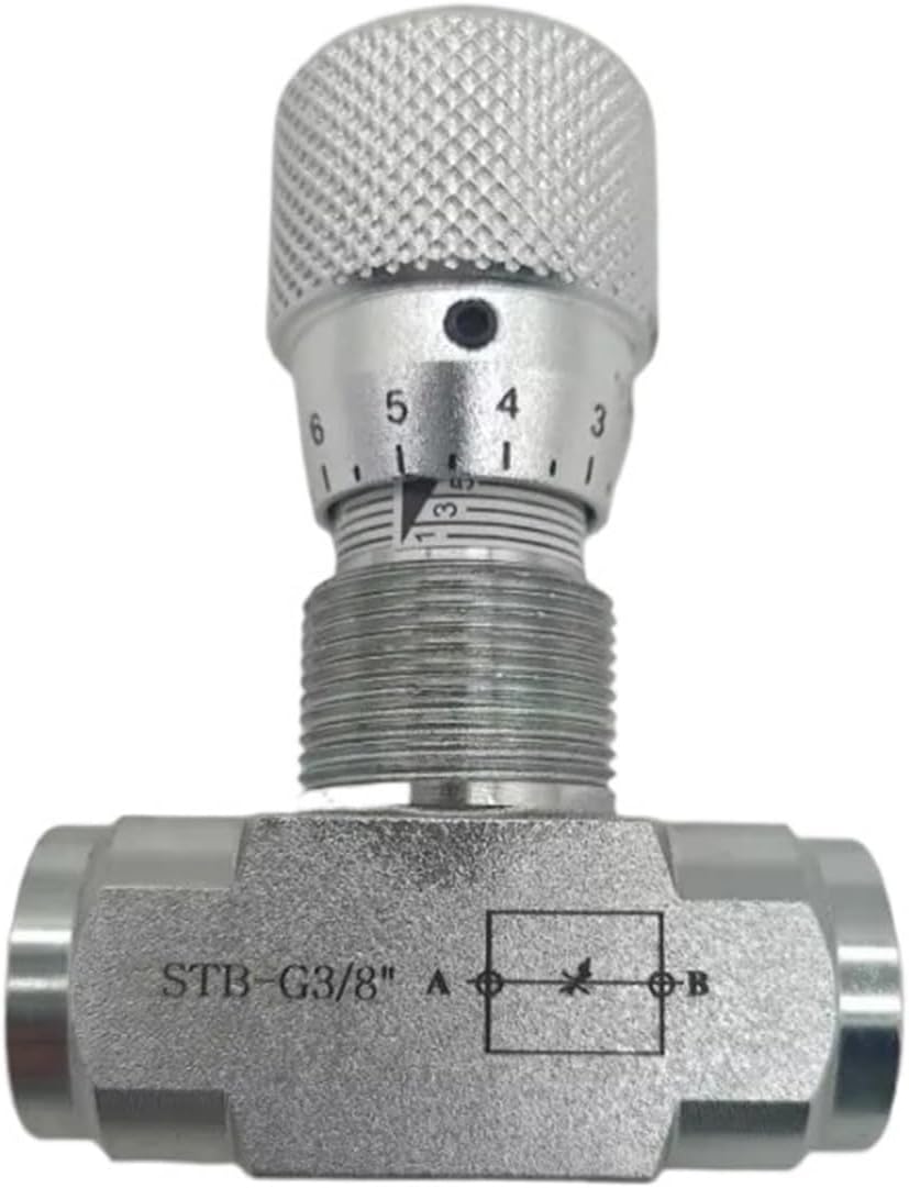 3/8" Bidirectional Hydraulic Restrictor Valve STB-G3/8 - Flow Control Valve with L08 Connector
