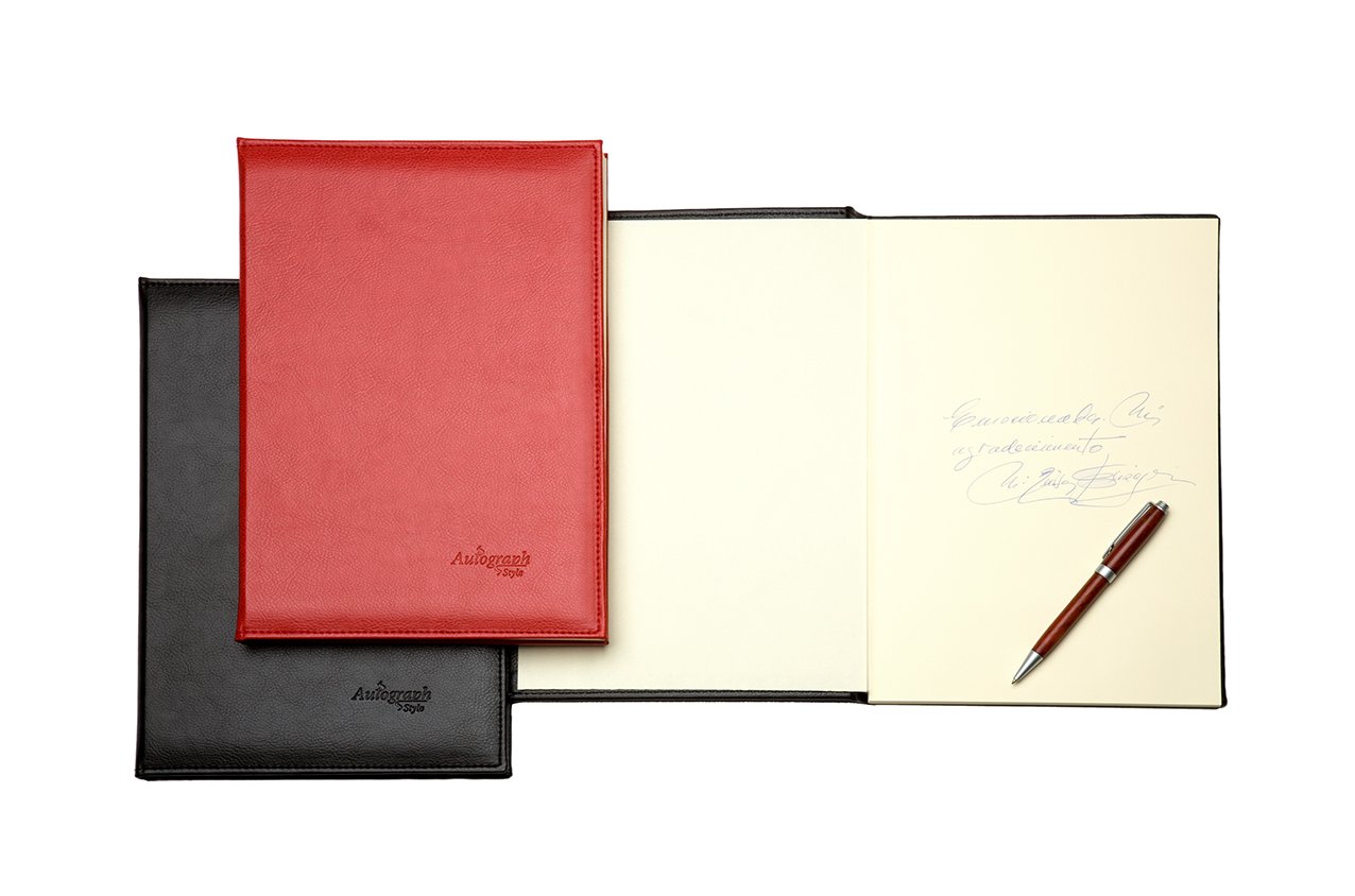 Pardo 687605 - Libro firmas autograph extra, color burdeos