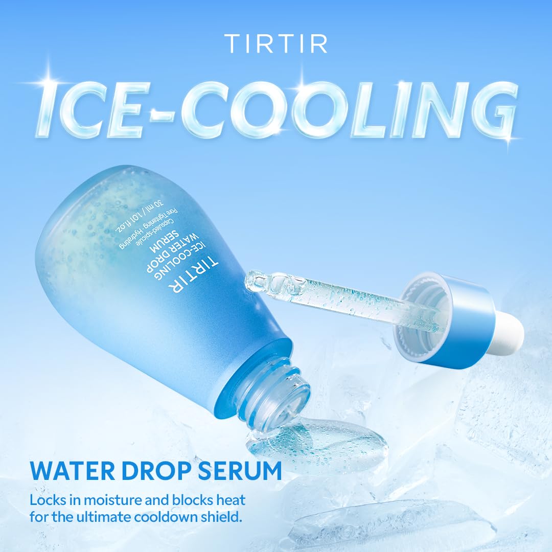 TIRTIR Ice-Cooling Water Drop Serum | -4.39°C Cooling Korean Serum for Face Instant Hydration Soothing Care (1.01 Fl Oz) - Image 2