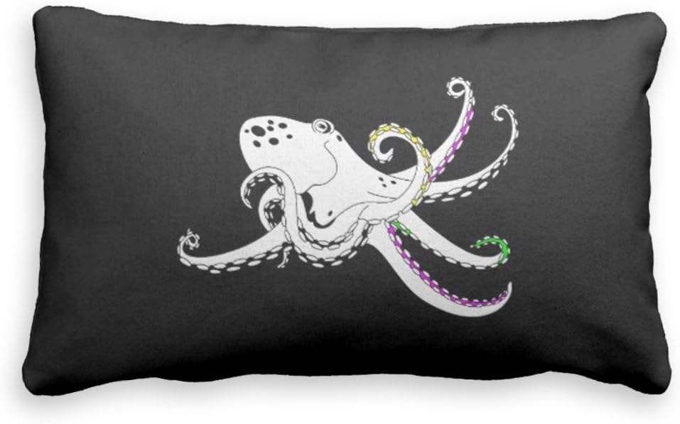 Move Land Octopi Travel Pillow Case White Octopus Couch