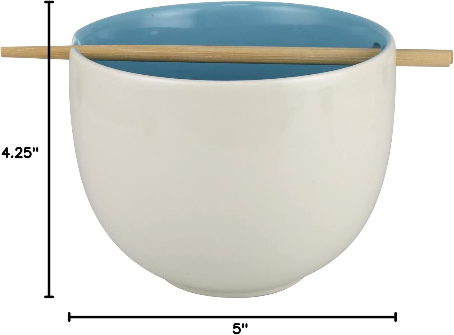 Enesco Our Name is Mud Top Student Ramen Noodle Bowl and Chopsticks, 4.25 Inch, Multicolor