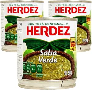 Herdez Salsa Verde 210g (Pack of 3) / Mexican Salsa Verde Sauce with Herdez Salsa Verde 210g (Pack of 3) / Mexican Salsa Verde Sauce with