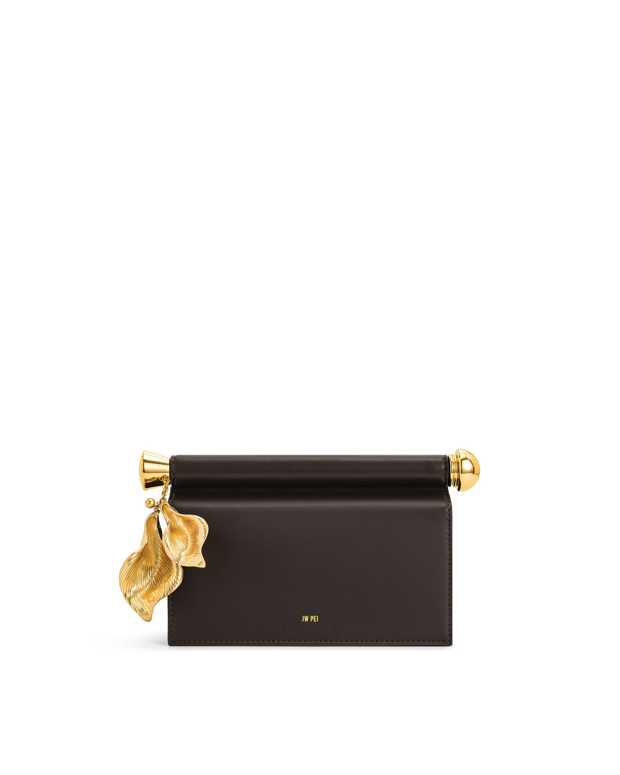JW PEI Women's Holly Metal Pendant Embellished Clutch - Dark Brown