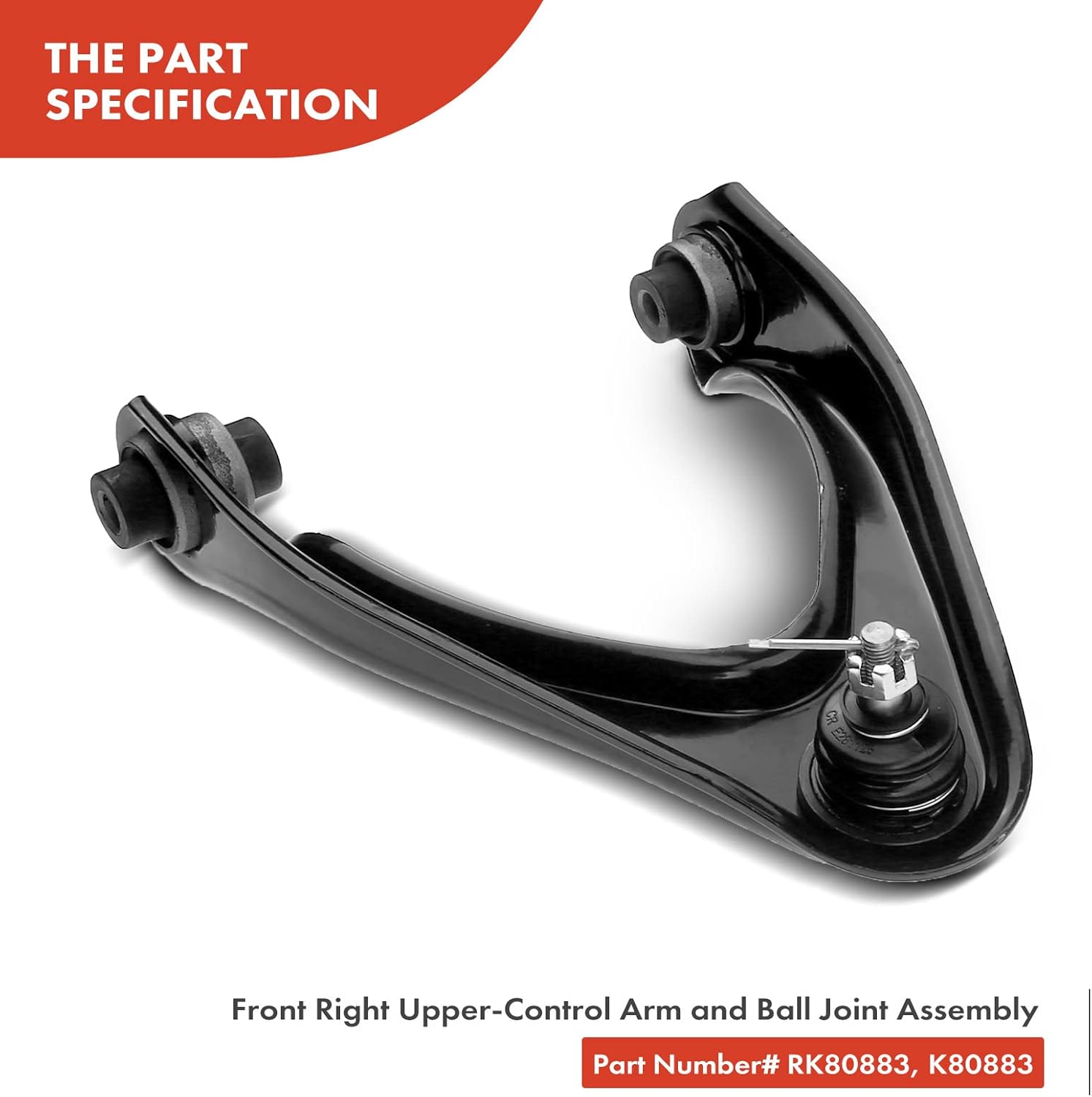 A-Premium Set of 8, Front Upper Control Arm, Lower Ball Joint, Inner Outer Tie Rod End, Compatible with Honda CR-V 1997 1998 1999 2000 2001