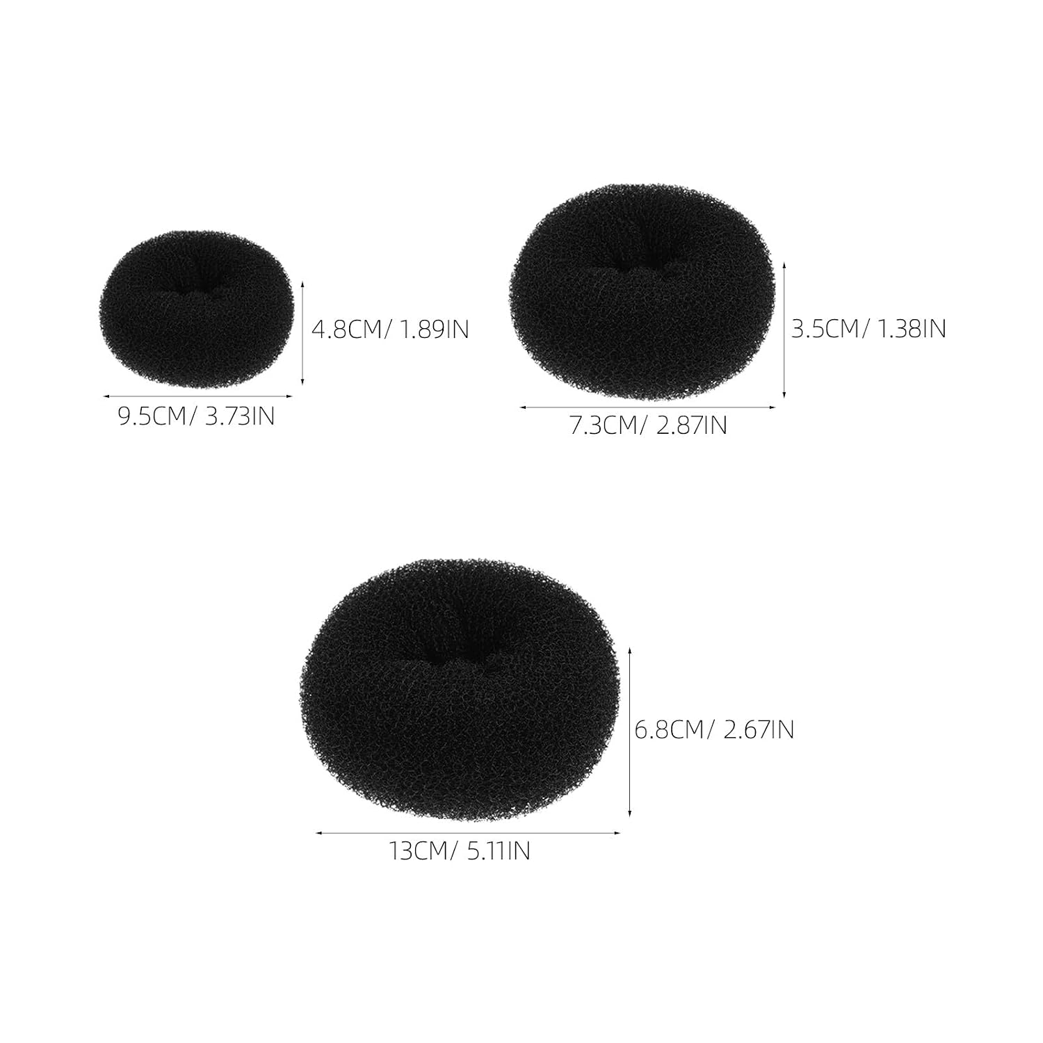 Alipis 12pcs Hair Donut Makers: Hair Bun Maker - Donut Bun Shapers/Rings for Women and Girls Ballet Style Updos - Hairstyles Accessories