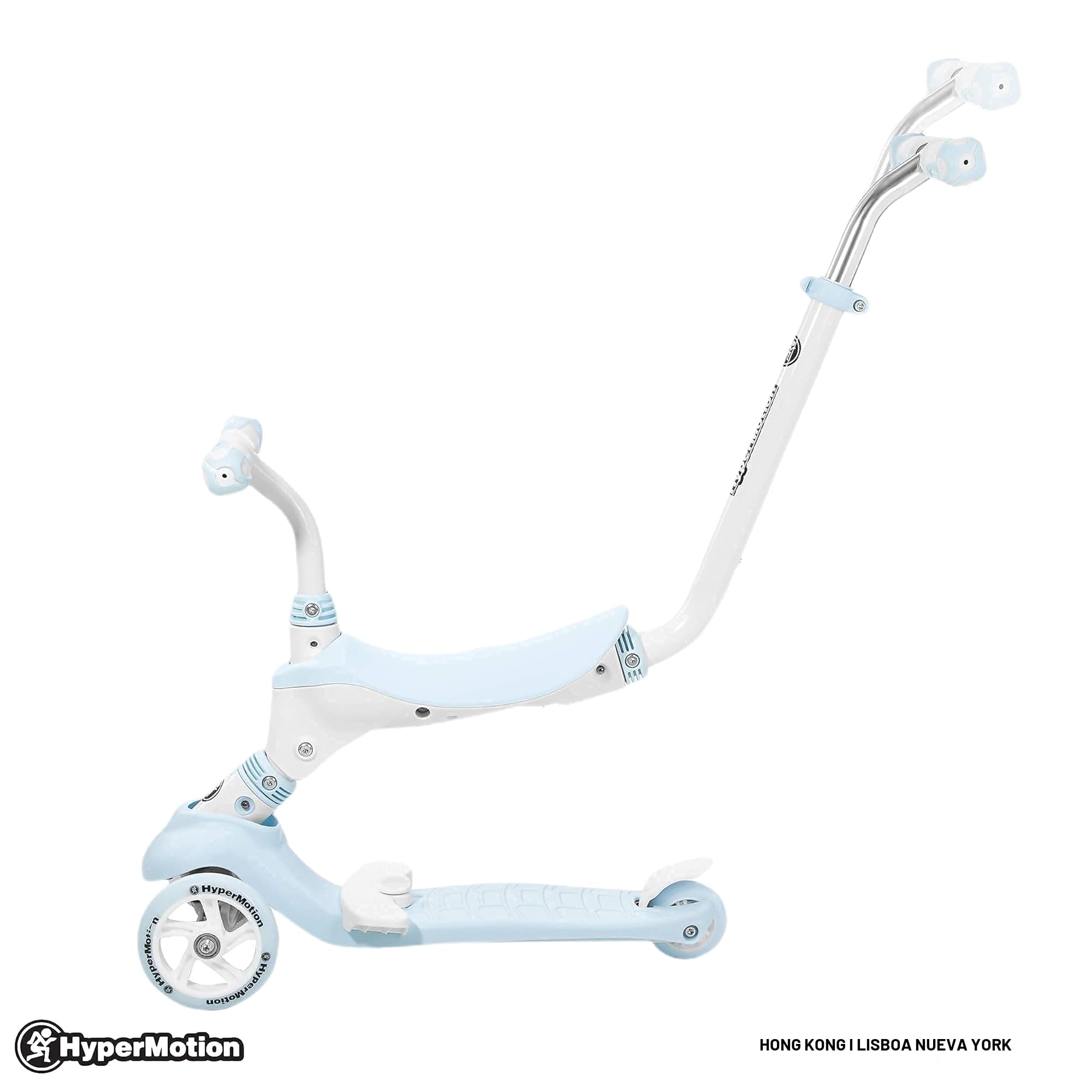 HyperMotion Draisienne - Patinete para niño de 1 a 5 años, Triciclo evolutivo, modulable, 5 en 1, con botón Ajustable, reposapiés, Asiento, Manillar Ajustable