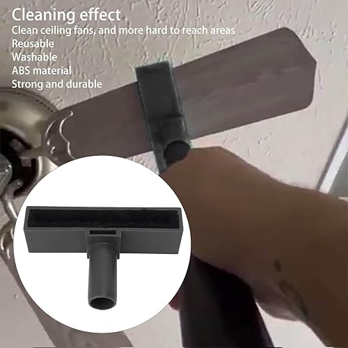Miniatura 2 de Pssopp Limpiador de aspas para ventilador de techo, accesorio de aspiradora, cepillo lavable, herramienta de limpieza para aspiradora, cepillo de