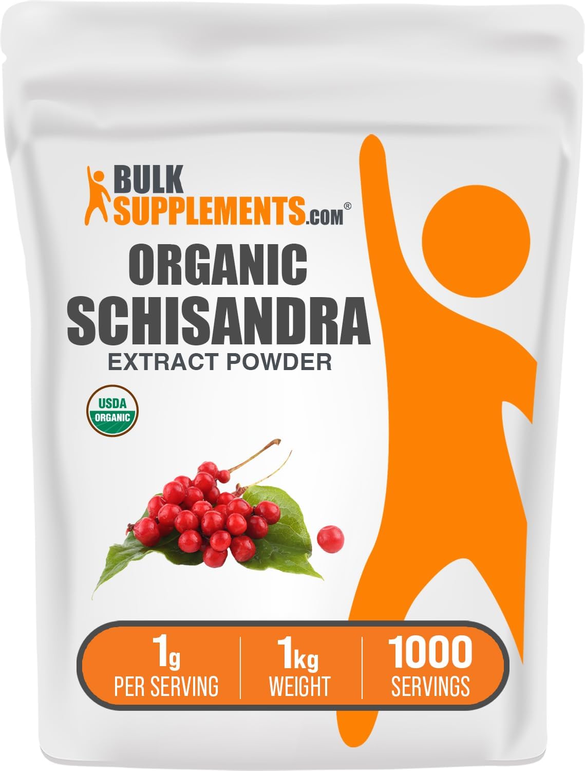 BulkSupplements.com Organic Schisandra Extract Powder - Schisandra Supplement, from Schisandra Berries, Herbal Supplement - Gluten Free - 1g per Serving, 250g (8.8 oz) (Pack of 1)