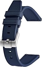ULLCHRO Fluororubber Watch Strap 20 mm 22 mm Quick Release Replacement Straps Diving Soft Durable FKM Rubber Strap for Men and Women