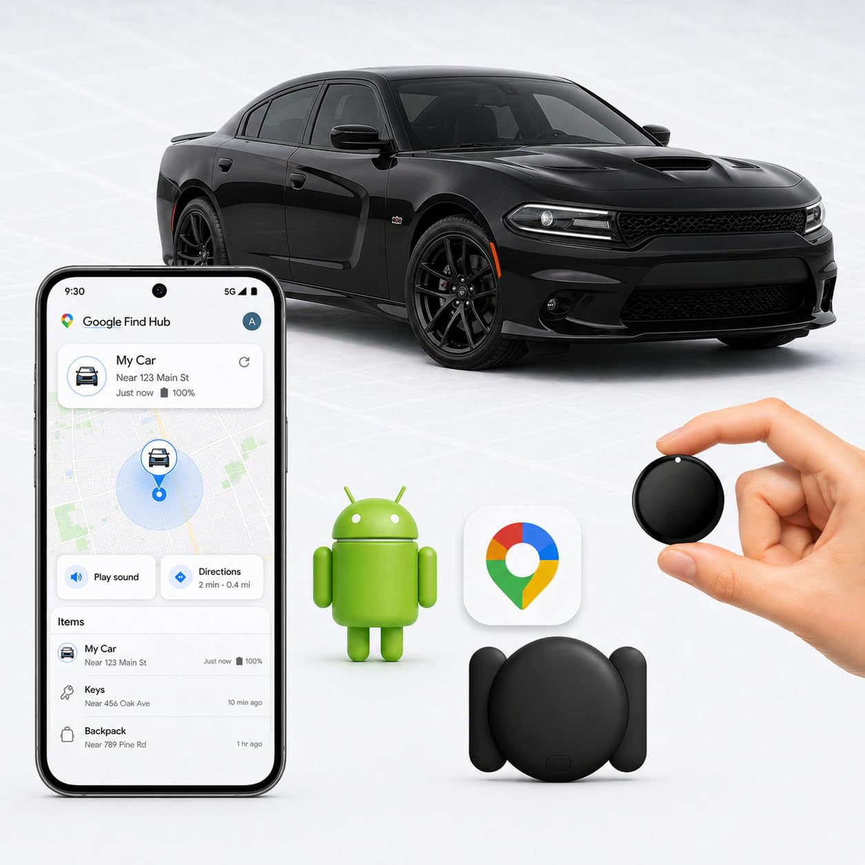 IP65 Waterproof Magnetic Mini GPS Tracker for Vehicles - Real-Time Hidden Tracking, Anti-Theft Car Locator for Truck & Assets (car GPS Android)-image-40