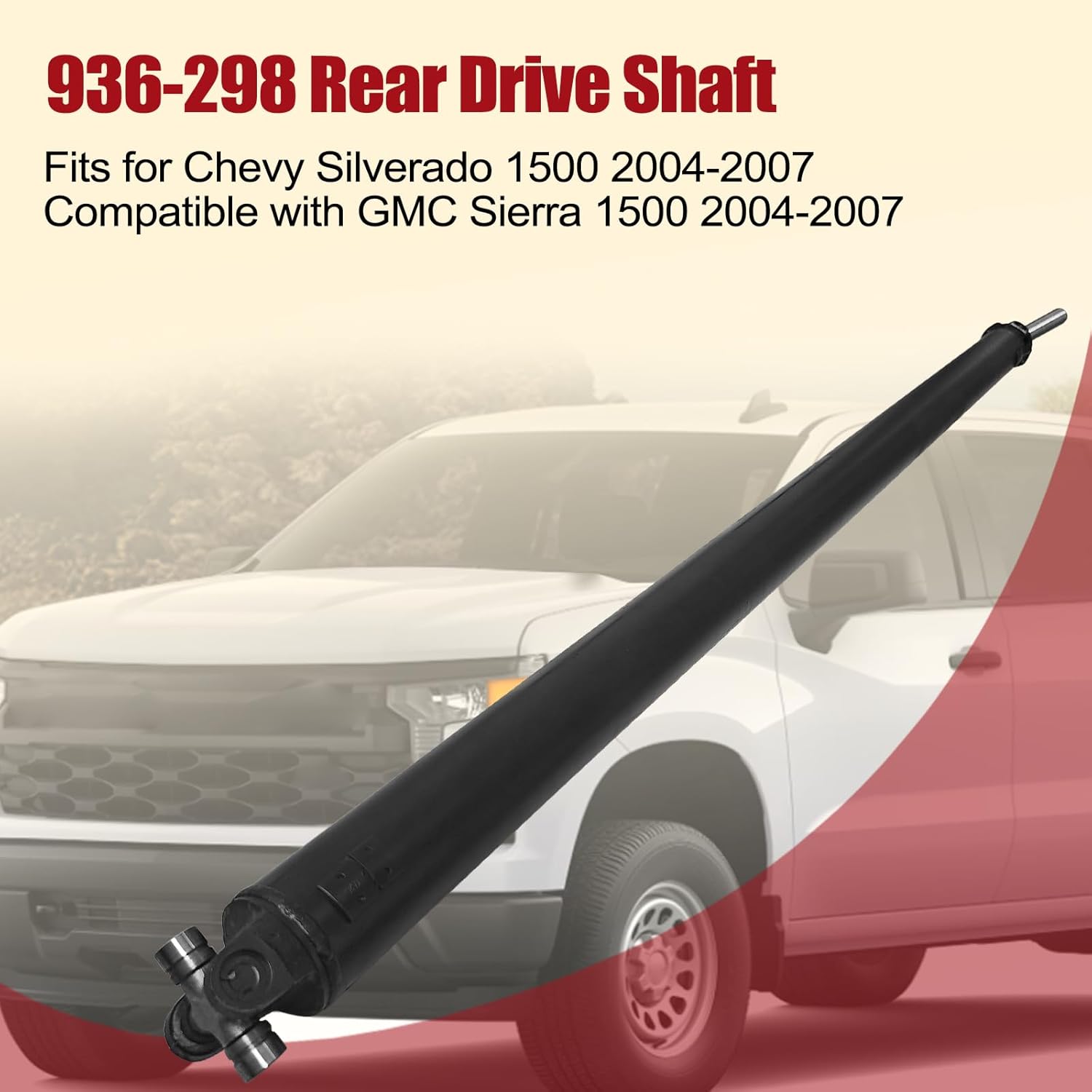 936-298 15112325 Rear Drive Shaft RWD Propshaft Driveshaft Assembly Compatible with Chevy Silverado 1500 / For GMC Sierra 1500 Crew Cab Pickup 2004 2005 2006 / For 1500 Classic 2007 936298 15189719