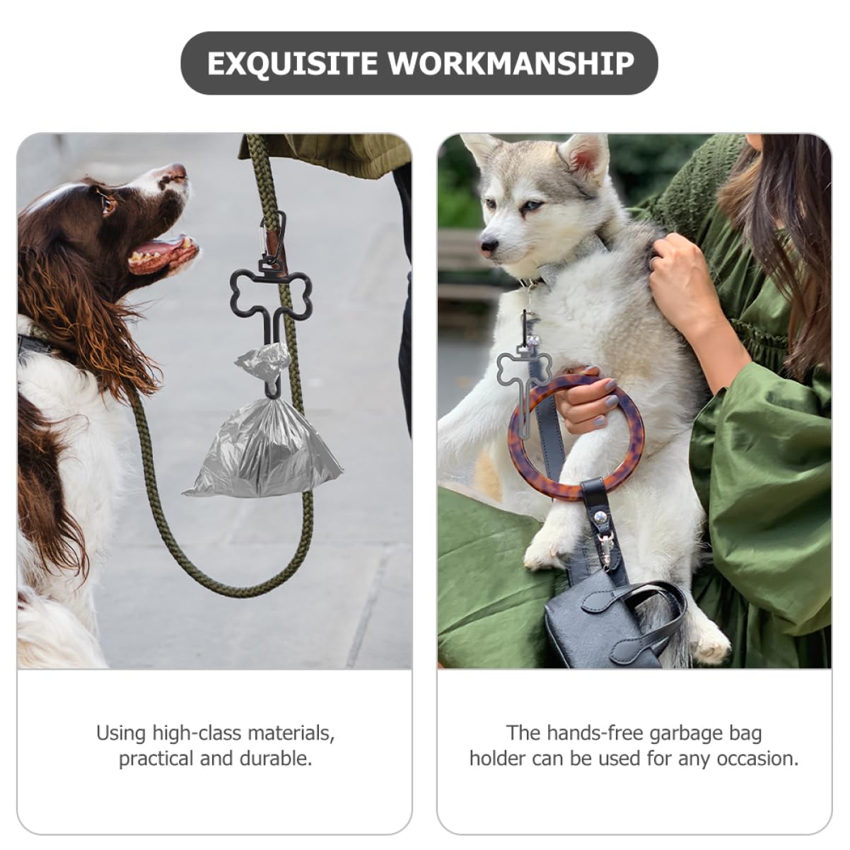 Sosoport Volle Kotbeutel 30 Stk Clip Für Hundekotbeutel Hundekotspender Halter Für Haustierkotbeutel Abfallsackhalter Hundezubehör Für Kleine Hunde Hundeleine Taschenträger Der Hund Aluminiumlegierung