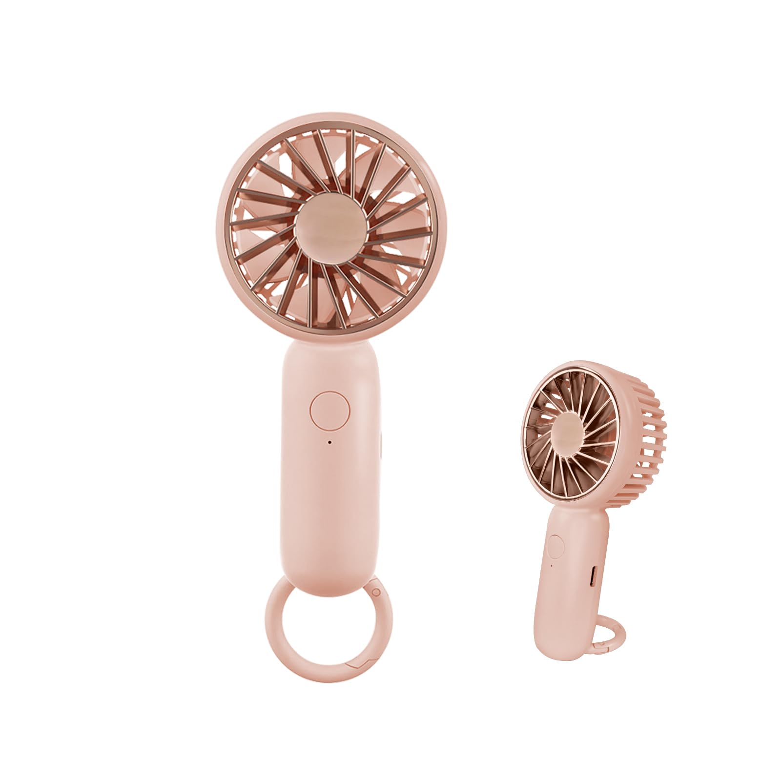 Jsdoin Mini Handheld Fan, Powerful Desk Fan with Buckle, Cute Design 3 Speed Personal Small Portable