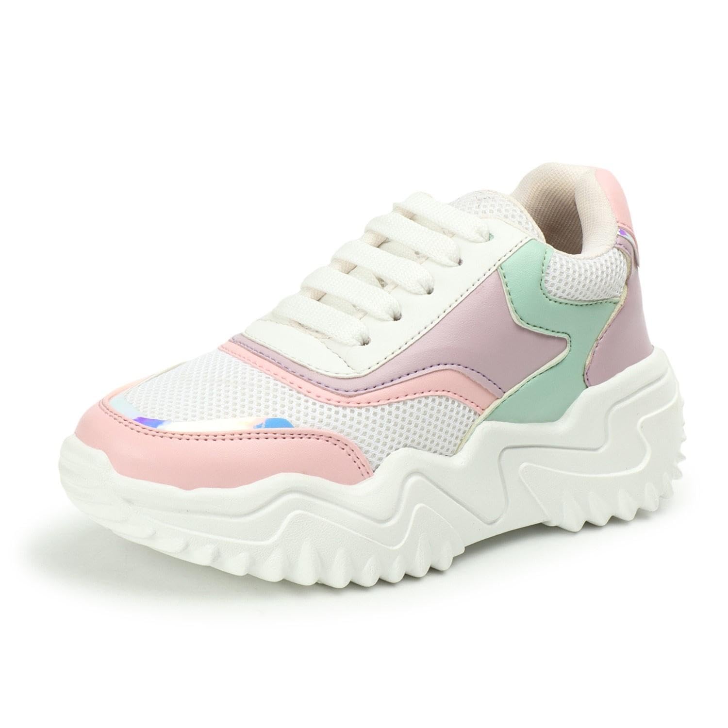 denill Casual Sneaker Shoes with Ultra Soft Cushion Lightweight Lace-Up Shoes for Women's & Girl's-picture-41