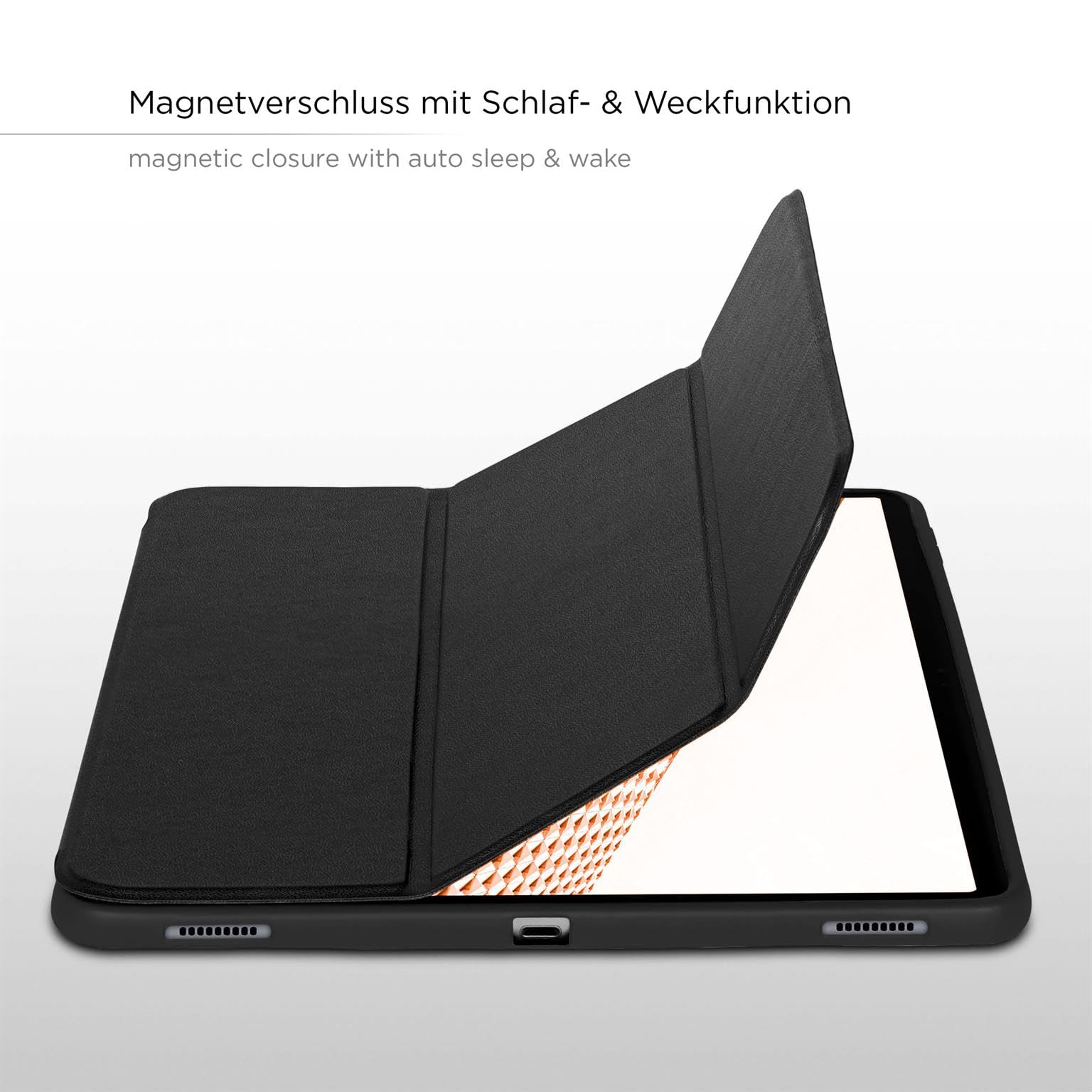 ONEFLOW Hülle für Samsung Galaxy Tab S10 Plus Schutzhülle ultradünn mit Ständer, Cover mit Auto Schlaf/Wach Funktion, Flip Case mit Magnet Standfunktion, Folio PU Leder Case, Schwarz