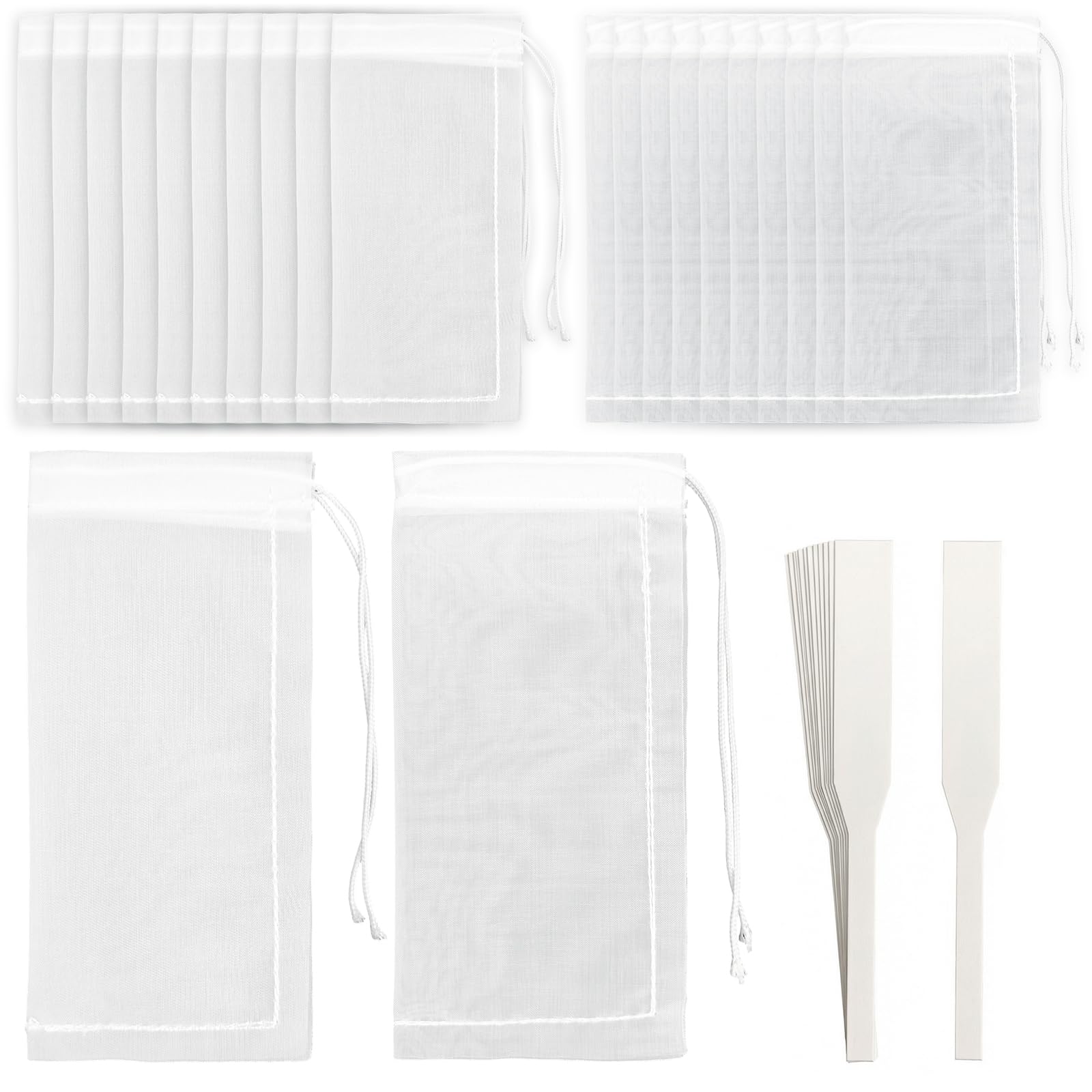 20 Pièces Rosin Sacs Nylon Press Bag Double & Couture pour l'Extraction d'Huile Colophane Mesh Filtres Sacs Fabrication Rosin (5 x 10 cm, 90 Microns, 120 Microns)