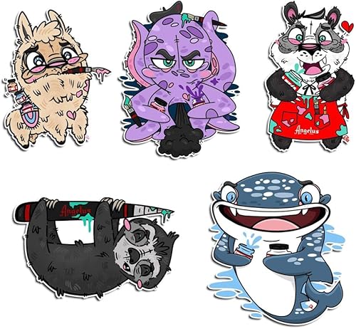 Angelus Paquete de calcomanías de serie animal, diseñado por SaveThePanduhs (900-007)