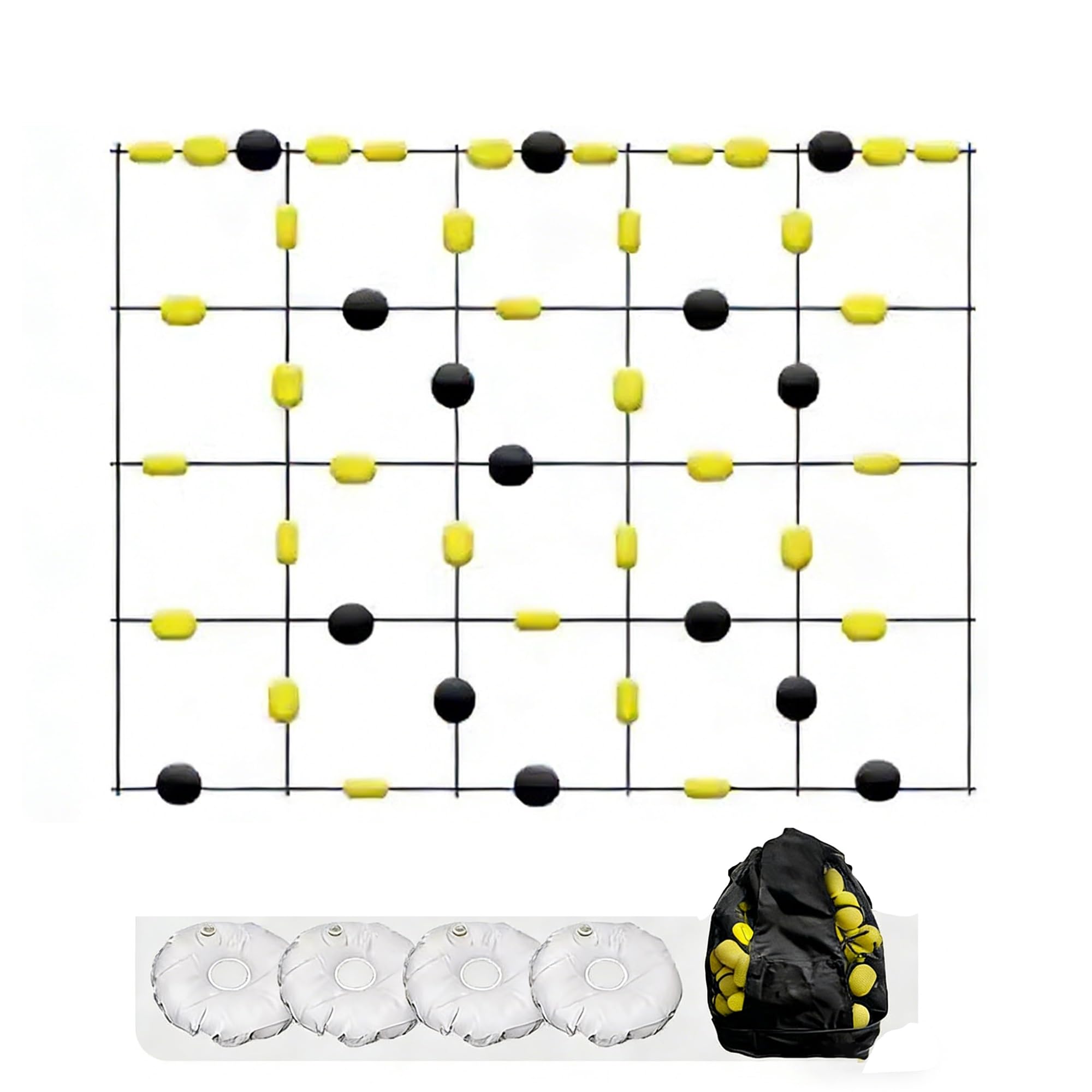 Reflexes Agility-Trainingsset, professionelle Agility-Matte mit Bodenabweiser (6,5' x 5,2' & 9,2 Fuß), einstellbare Winkel für Torwart-, Fußball-, Hockey- und Sportreaktions