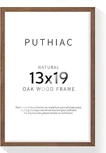 puthiac 13x19 Oak Wood Picture Frame - 13"x19" Poster Frames for Wall, 13x19 Picture Frames for Wall, 13 x 19 Picture Frames, 13 x 19 Frames for Wall(1 Pack, Walnut)