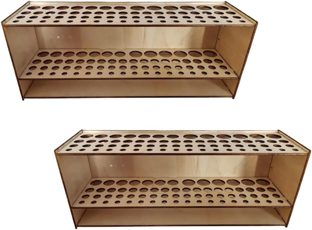 Artist Paint Brush Holder, 67 Holes Paintbrush Holder Stand Wooden Paint Brush Holder, Paint Brush Holder, Multi Hole Paintbrush Holder for Colored Pencils Paint Brushes, 25 X 10 X 7cm