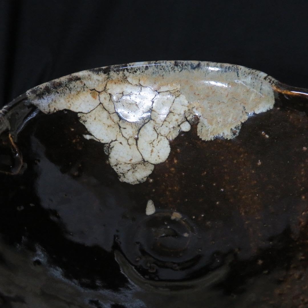 片口 白釉 流し掛釉 木箱 江戸 大片口 酒器 銘なし 片口