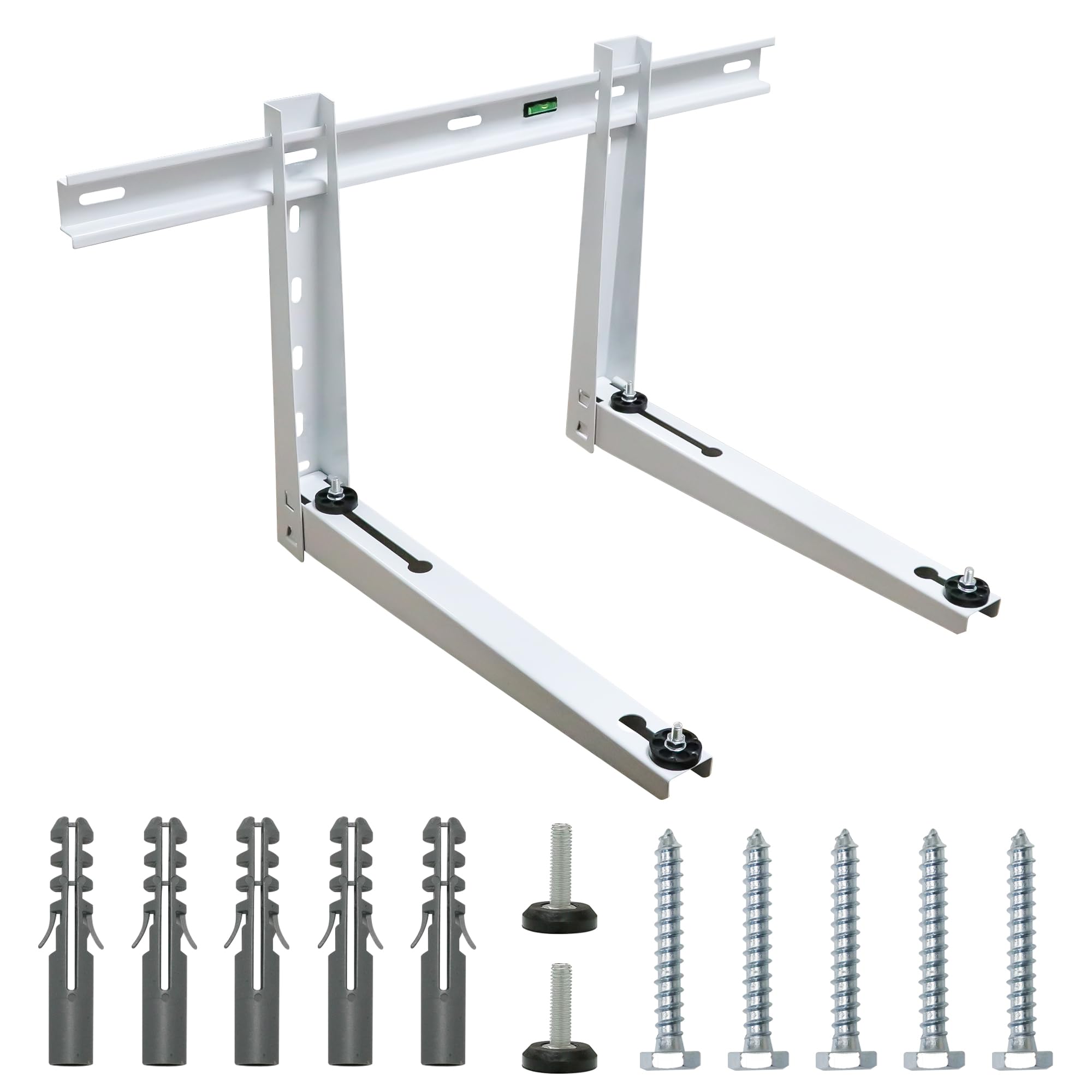 mini split wall mounting bracket for 12000-36000 btu universal air conditioners heat pumps compressors, heavy duty support bracket for ductless mini split, hvac, compressor, max load 400 lb