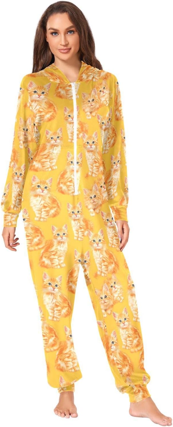 SUABO Unisex Adult Onesies Pajamas, One Piece Sleepwear Homewear for Women Men