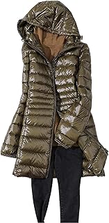 Chaqueta de plumón para mujer, con cordón, corte ajustado, color liso
