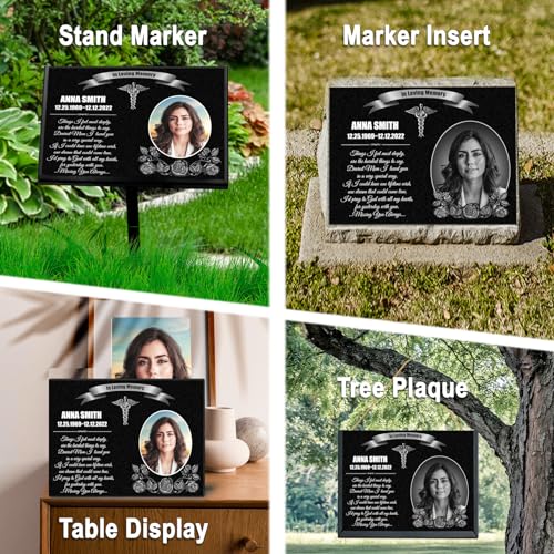 Image of ADFSTONE Memorial Stones Plaques for Remembrance, Personalized Small Grave stones, Loved Ones Memory Plaques, Tombstones.