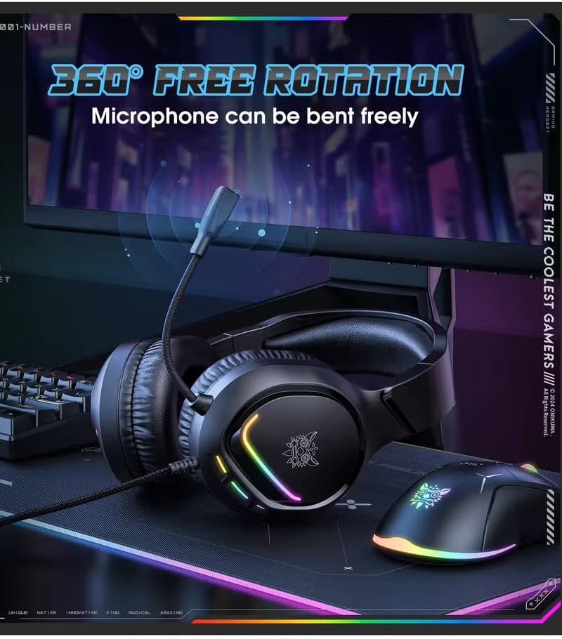 ONIKUMA X31 headset with its 360-degree free rotation microphone.