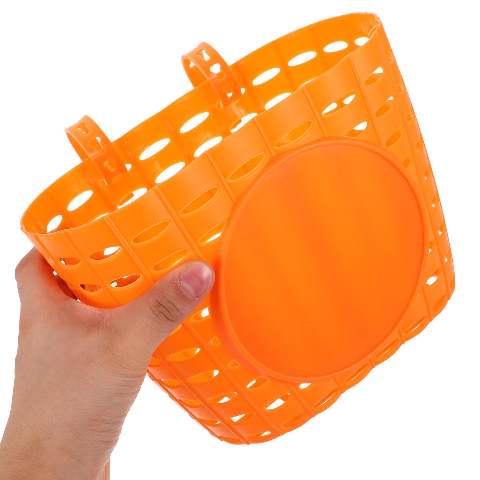 Cesta para Bicicleta Infantil de Plástico Naranja 2 Piezas para Manillar Multiusos para Bicicleta Patinete y Triciclo Ligera y Espaciosa para Juegos al Aire Libre y