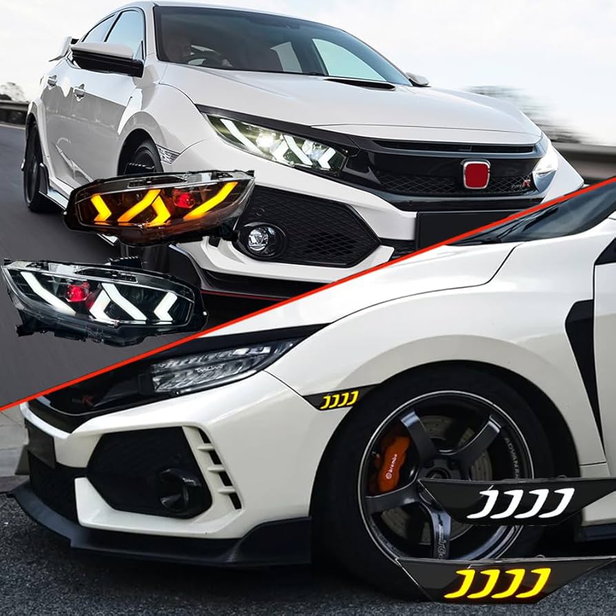 Amazon.com: Headlights Side Marker Lights for Honda Civic