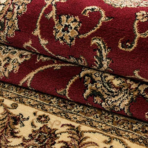 Fabelia Orientteppich Troja - Klassischer Teppich mit orientalisch-europäischen Designs (200 x 290 cm, Rot) – Bild 7