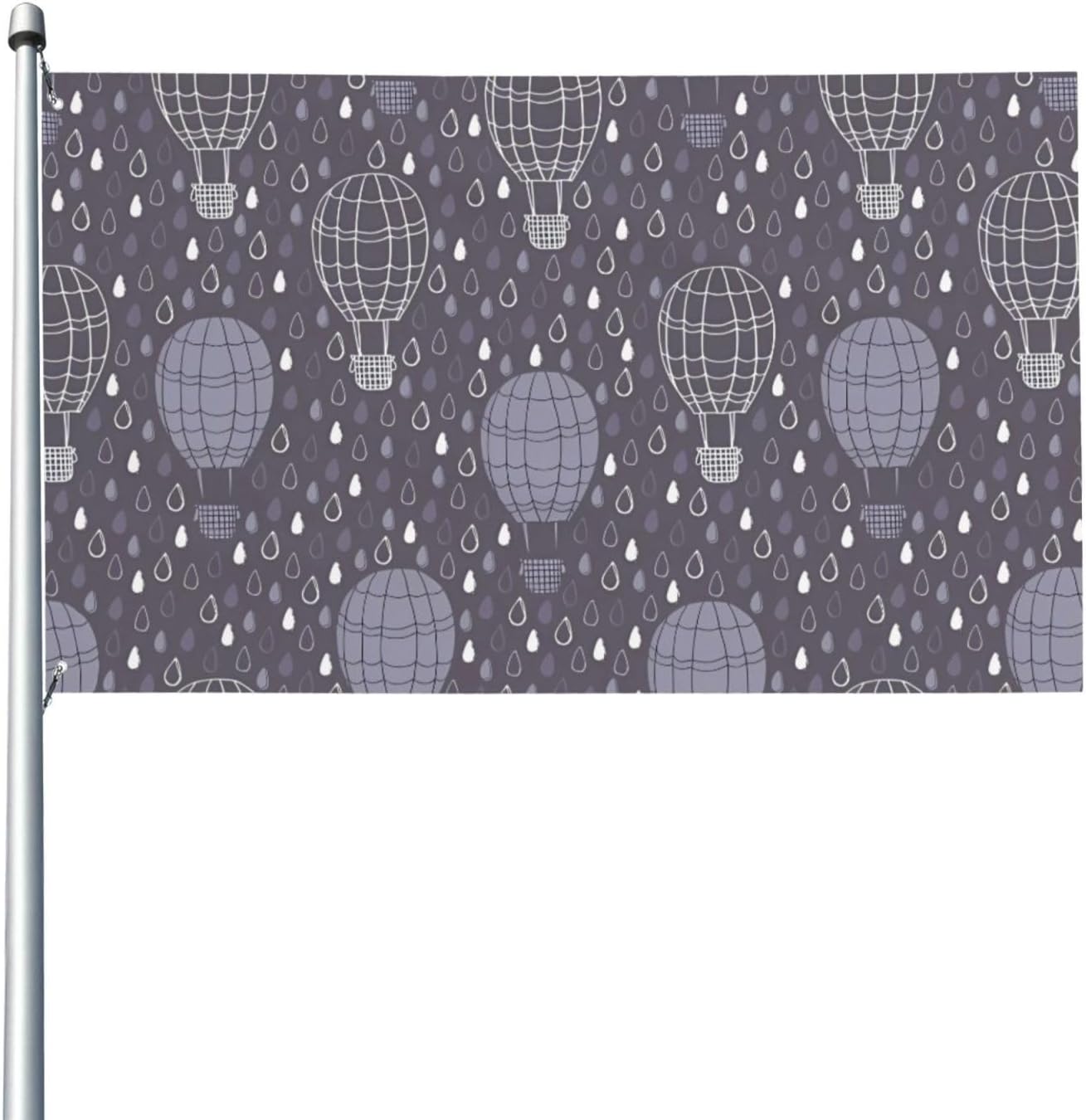 Hot Air Balloon Prints 3x5ft Outdoor Decor Flags Polyester Banners for Yard Patio - Vibrant & Durable Display