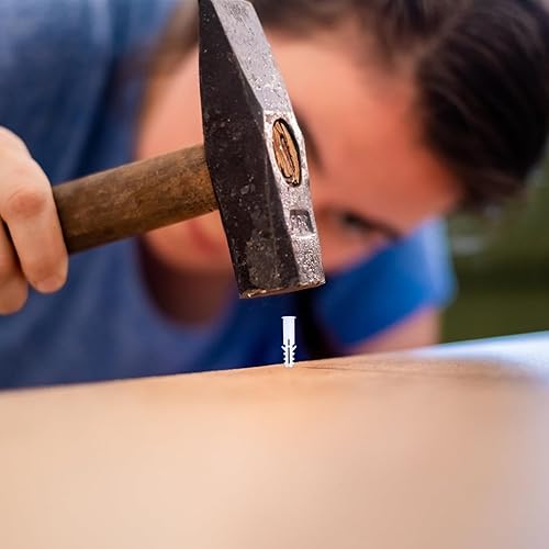 Miniatura 4 de 300 piezas S4 (0.157 in) Kit de anclaje de expansión con broca de 0.236 in  Anclajes acanalados de plástico para paneles de yeso para materiales